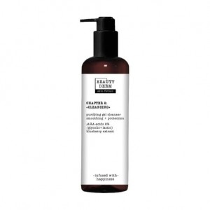 Valomasis gelis BEAUTY DERM SKIN FICTION su AHA rūgštimis ir mėlynėmis 200ml